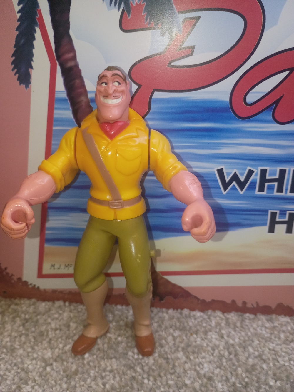 Walt Disney Tarzan Clayton The Hunter Villain 5" Plastic Toy